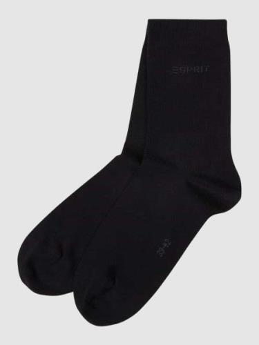 Esprit Socken mit Stretch-Anteil im 2er-Pack in Black, Größe 35/38