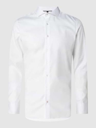 Eterna Slim Fit Business-Hemd aus Twill in Weiss, Größe 41
