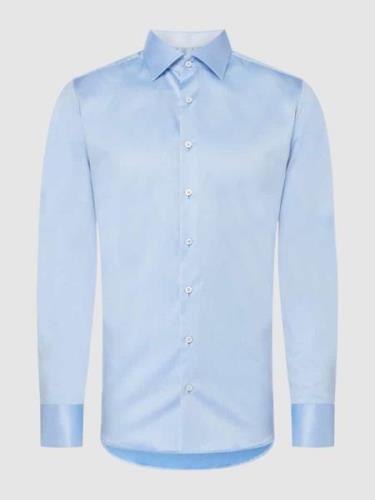 Eterna Slim Fit Business-Hemd aus Twill in Bleu, Größe 38