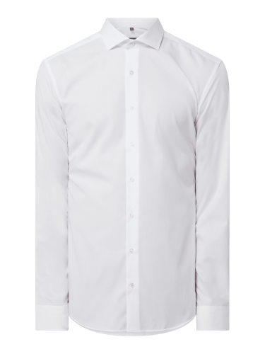 Eterna Slim Fit Business-Hemd aus Popeline in Weiss, Größe 39