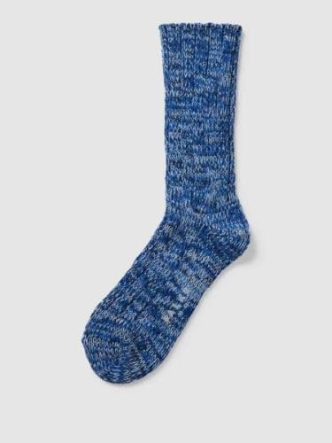 Falke Socken mit Strickmuster Modell 'Brooklyn' in Marine, Größe 39/42