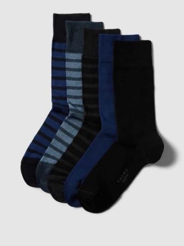 Falke Socken mit Stretch-Anteil im 5er-Pack in Blau, Größe 43-46