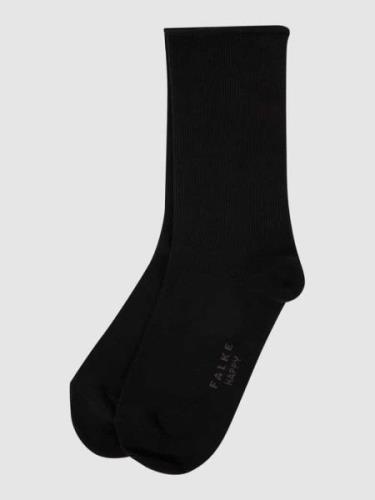 Falke Socken mit Stretch-Anteil im 2er-Pack Modell 'Happy' in Black, G...