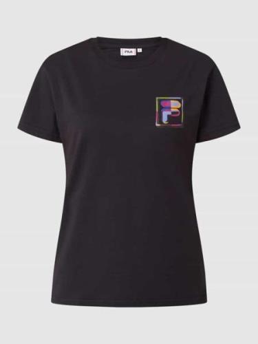 FILA T-Shirt mit Logo-Print in Black, Größe XS
