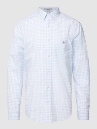 Gant Freizeithemd mit Gitterkaro in Hellblau, Größe S