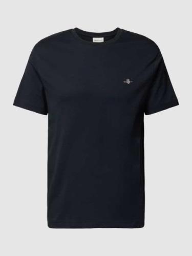 Gant Regular Fit T-Shirt mit Label-Stitching Modell 'SHIELD' in Black,...
