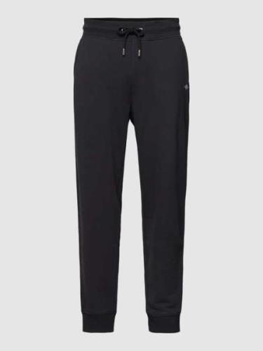 Gant Sweatpants mit Label-Stitching Modell 'SHIELD' in Black, Größe S
