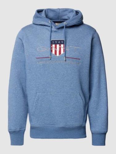 Gant Hoodie mit Label-Stitching Modell 'ARCHIVE SHIELD' in Ocean Melan...