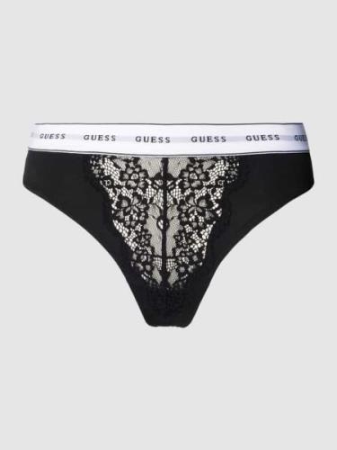 Guess String mit Spitze Modell 'BELLE' in Black, Größe M