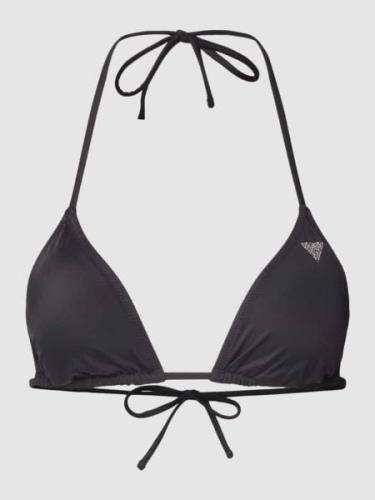Guess Bikini-Oberteil mit Strasssteinbesatz in Black, Größe XS