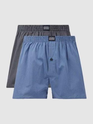 Jockey Boxershorts aus Baumwolle im 2er-Pack in Blau, Größe S