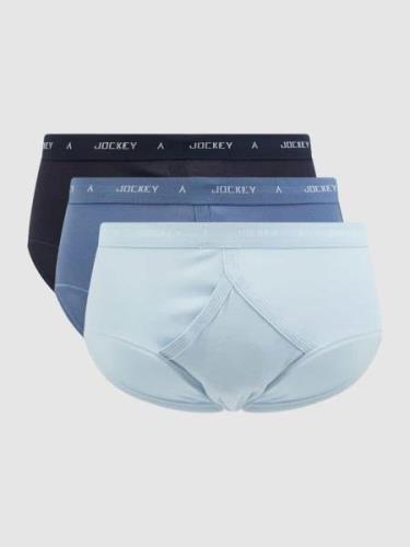 Jockey Slip im 3er-Pack in Blau Melange, Größe XL