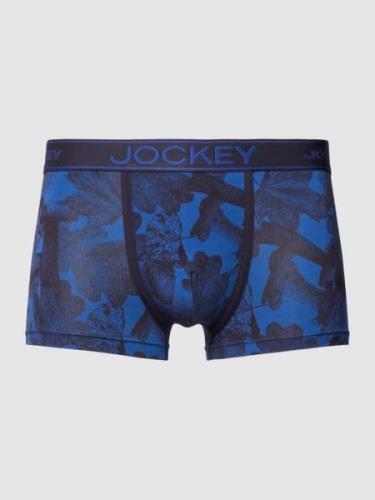 Jockey Trunks mit Allover-Muster in Blau, Größe S