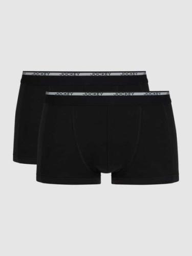 Jockey Trunks aus Baumwolle im 2er-Pack in Black, Größe XL