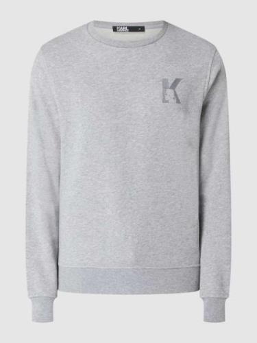 Karl Lagerfeld Sweatshirt aus Baumwollmischung in Dunkelgrau Melange, ...