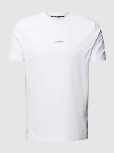 Karl Lagerfeld T-Shirt mit Label-Print in Weiss, Größe L