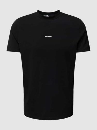 Karl Lagerfeld T-Shirt mit Label-Print in Black, Größe L