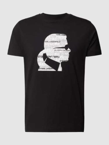 Karl Lagerfeld T-Shirt mit Label-Print in Black, Größe S