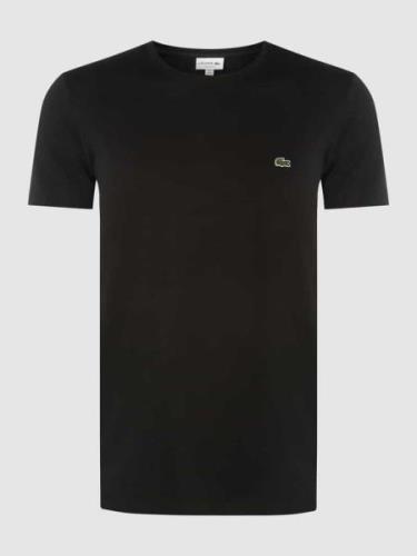 Lacoste T-Shirt mit Logo-Stitching in Black, Größe XS