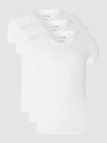 Lacoste T-Shirt aus Baumwolle im 3er-Pack in Weiss, Größe M