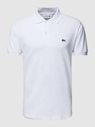 Lacoste Classic Fit Poloshirt mit Label-Detail in Weiss, Größe S