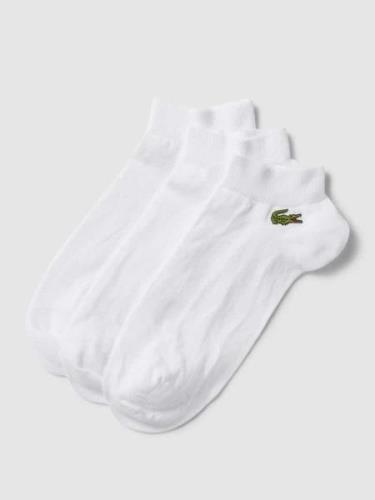 Lacoste Socken mit Logo-Stitching im 3er-Pack in Weiss, Größe 39/42