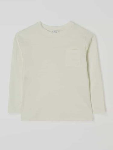 Mango Shirt aus Baumwolle Modell 'Basicati' in Offwhite, Größe 140