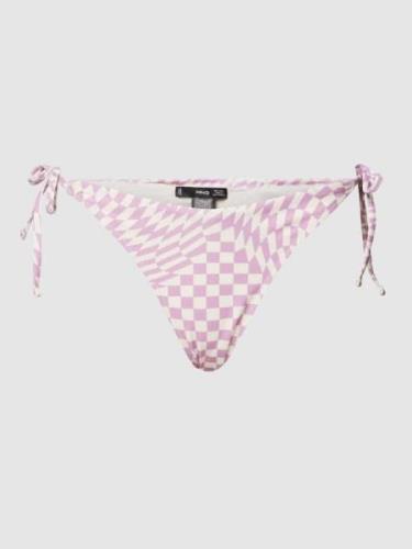 Mango Bikini-Hose mit Allover-Logo-Muster in Lavender, Größe M
