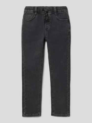 Mango Straight Leg Jeans im 5-Pocket-Design in Black, Größe 116