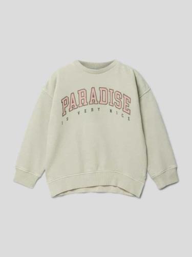 Mango Sweatshirt mit Statement-Stitching Modell 'paradise' in Mint, Gr...