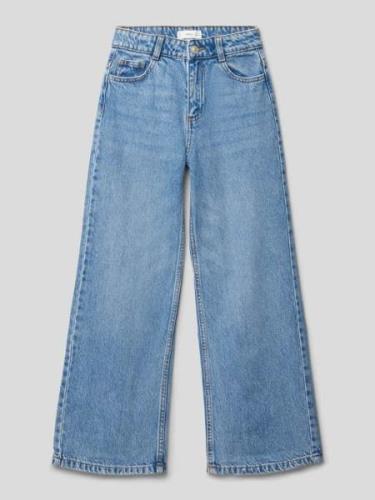 Mango Wide Fit Jeans mit Eingrifftaschen in Blau, Größe 140
