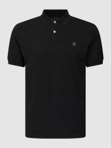 Marc O'Polo Poloshirt mit fein strukturierter Optik in Black, Größe S