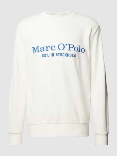 Marc O'Polo Sweatshirt mit Label-Stitching in Offwhite, Größe S