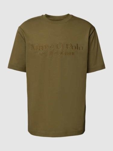 Marc O'Polo T-Shirt mit Label-Stitching in Oliv, Größe S