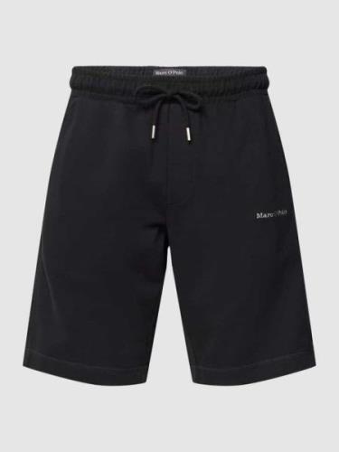 Marc O'Polo Regular Fit Sweatshorts mit Tunnelzug in Black, Größe S