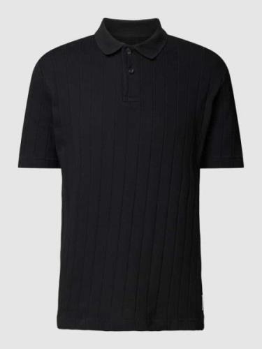 Marc O'Polo Regular Fit Poloshirt mit kurzer Knopfleiste in Black, Grö...