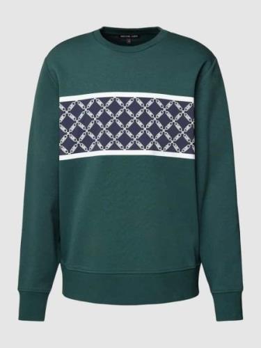 Michael Kors Sweatshirt mit Label-Detail in Dunkelgruen, Größe L