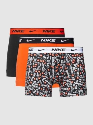 Nike Trunks mit elastischem Logo-Bund im 3er-Pack in Orange, Größe XS