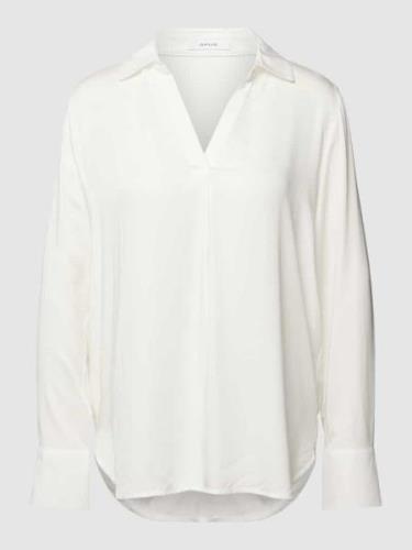 OPUS Bluse im unifarbenen Design Modell 'Fangi' in Offwhite, Größe 44