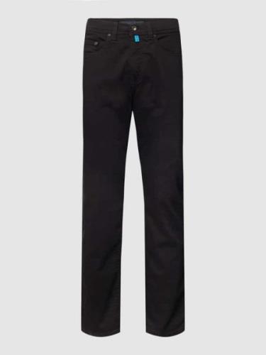 Pierre Cardin Tapered Fit Jeans mit Label-Patch  Modell 'Lyon' in Blac...