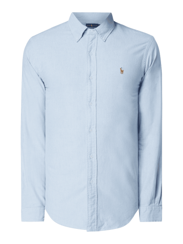 Polo Ralph Lauren Slim Fit Freizeithemd aus Oxford in Bleu, Größe S
