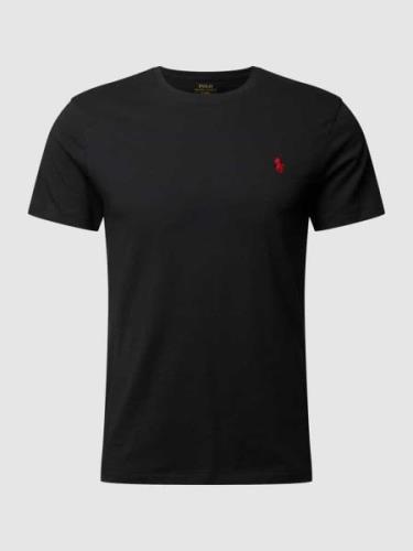Polo Ralph Lauren Custom Slim Fit T-Shirt mit Logo-Stickerei in Black,...