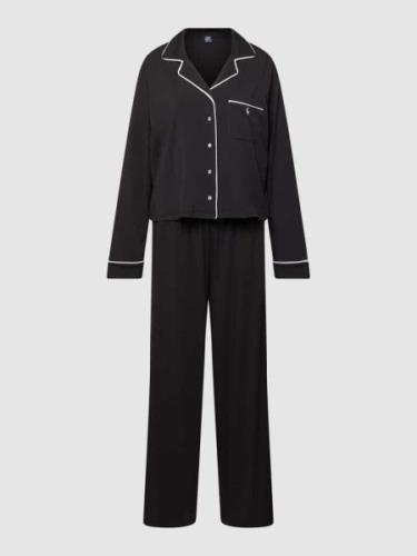 Polo Ralph Lauren Pyjama mit Label-Stitching in Black, Größe L