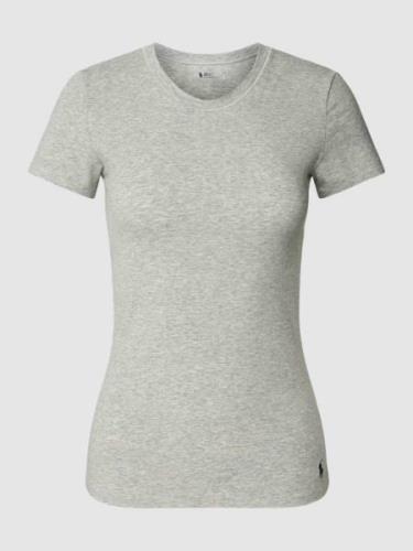 Polo Ralph Lauren T-Shirt mit Label-Stitching in Hellgrau, Größe XS