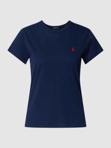 Polo Ralph Lauren T-Shirt mit Logo-Stitching in Blau, Größe M