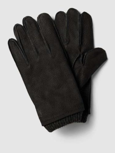 POLO RALPH LAUREN Handschuhe aus Leder in Black, Größe M