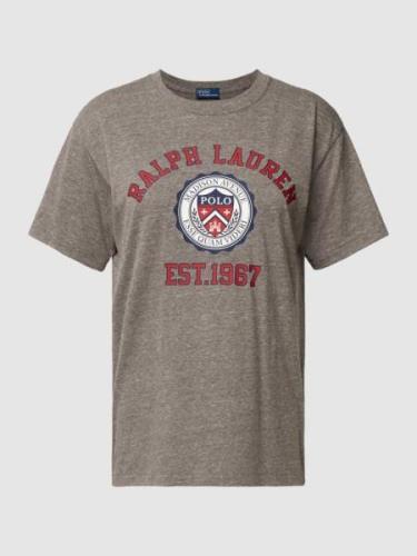 Polo Ralph Lauren T-Shirt mit Label-Print in Mittelgrau, Größe XS