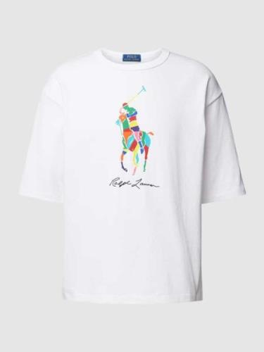 Polo Ralph Lauren T-Shirt mit Logo- und Label-Print in Weiss, Größe S