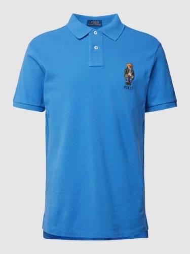 Polo Ralph Lauren Regular Fit Poloshirt mit Motiv-Stitching in Bleu, G...