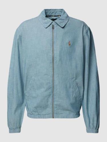 Polo Ralph Lauren Hemdjacke im Denim-Look mit Reißverschluss in Jeansb...